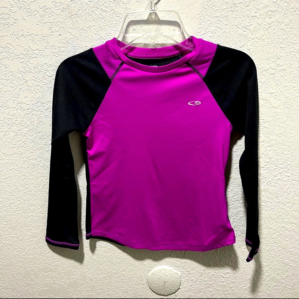 C9 by Champion Girls Small 6-6X Duo Dry Colorblock Long Sleeve Active Shirt